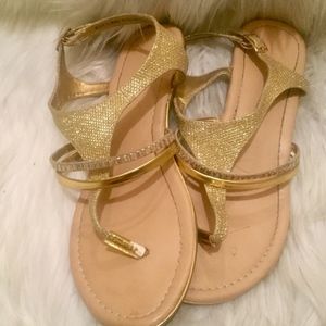 Madeline Stuart Gold Sandals